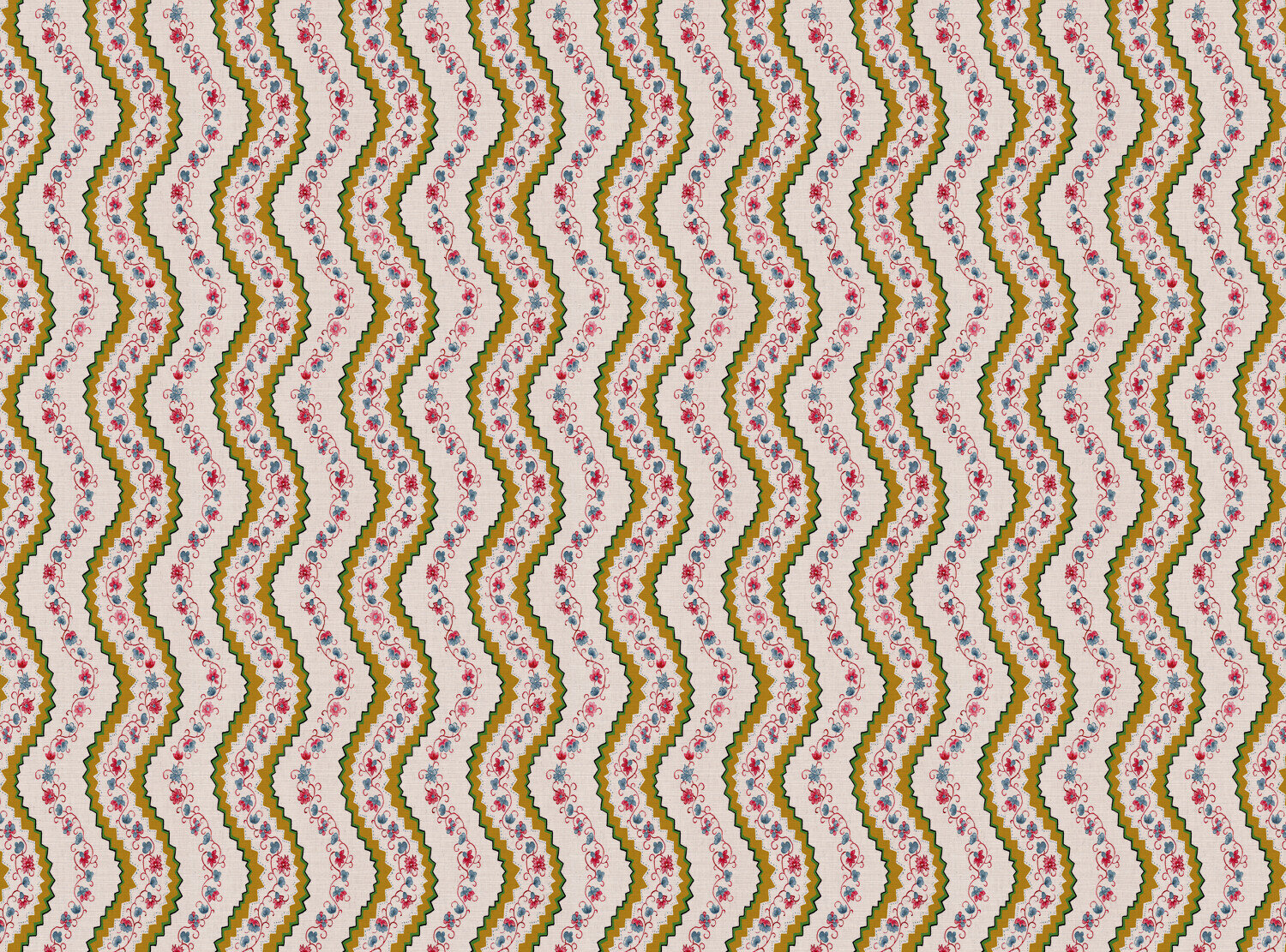CW: Gold green red and blue | BASE: Mercia Linen