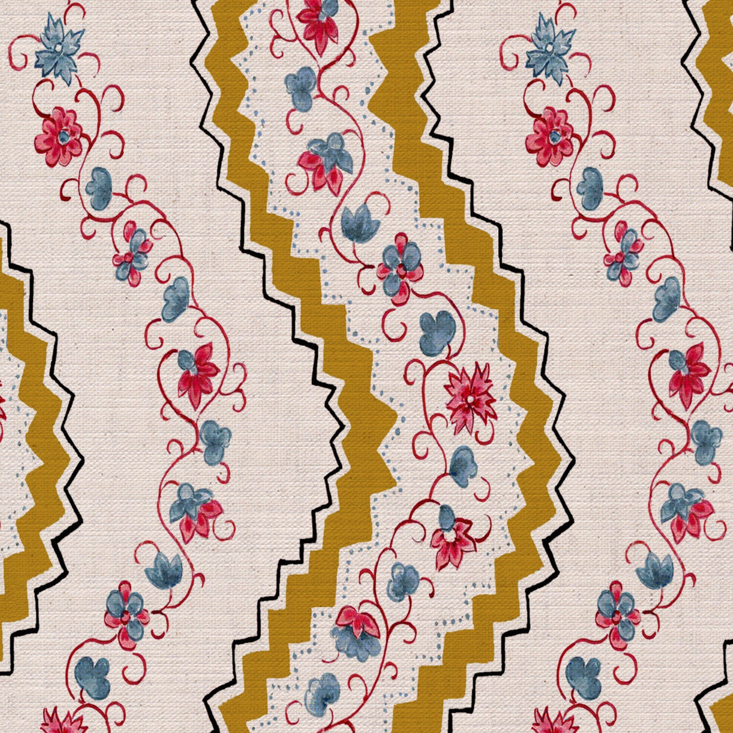 CW: Gold red and blue | BASE: Mercia Linen | HERO