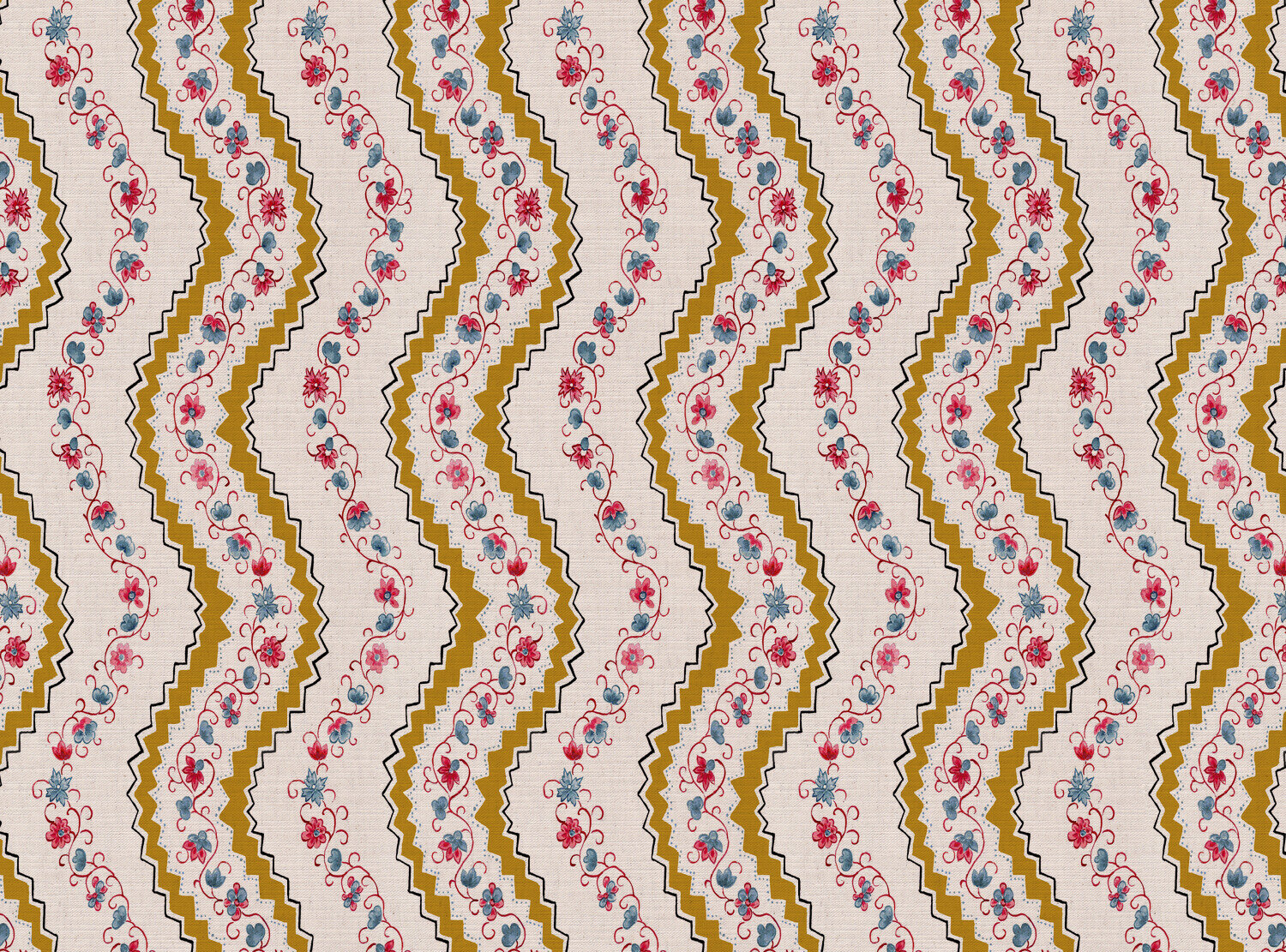 CW: Gold red and blue | BASE: Mercia Linen