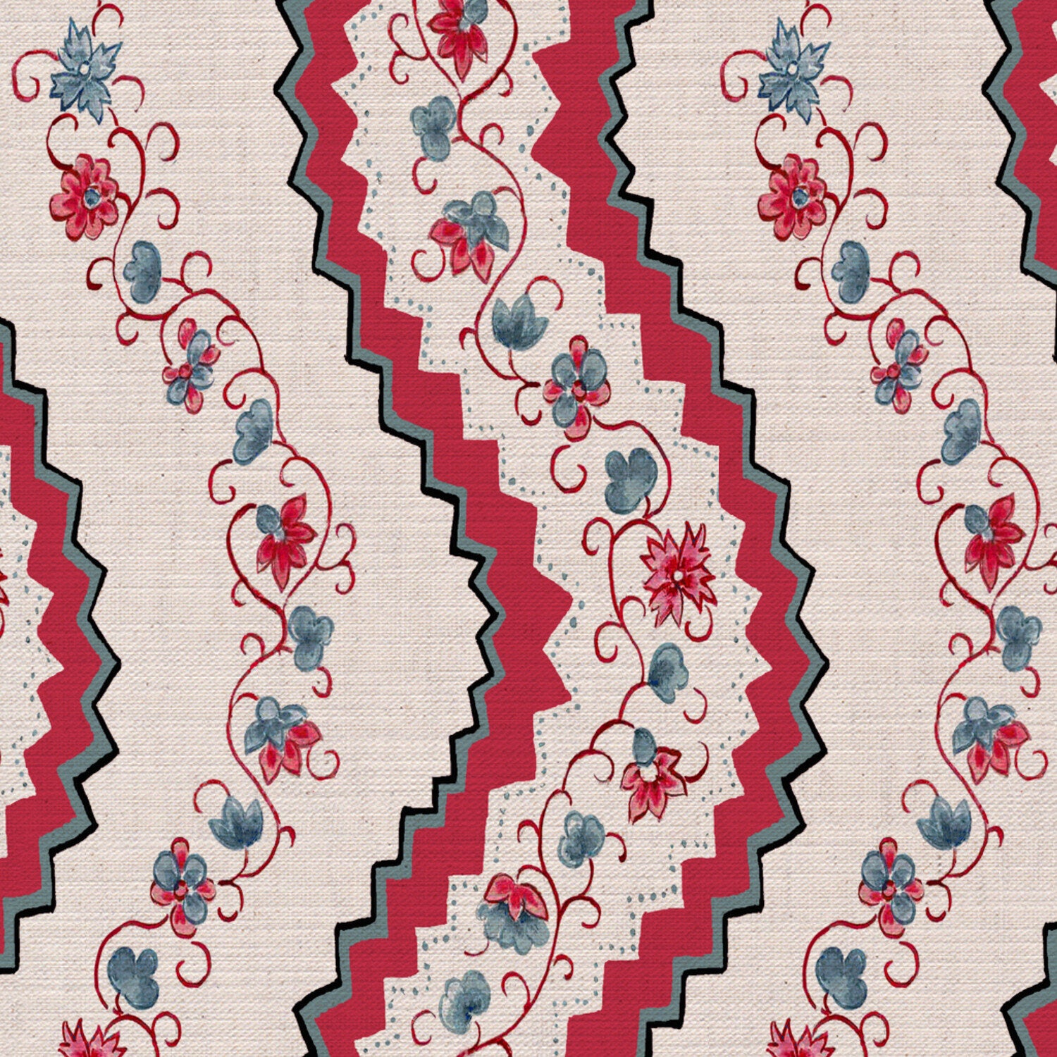 CW: Warm red blue and green | BASE: Mercia Linen | HERO