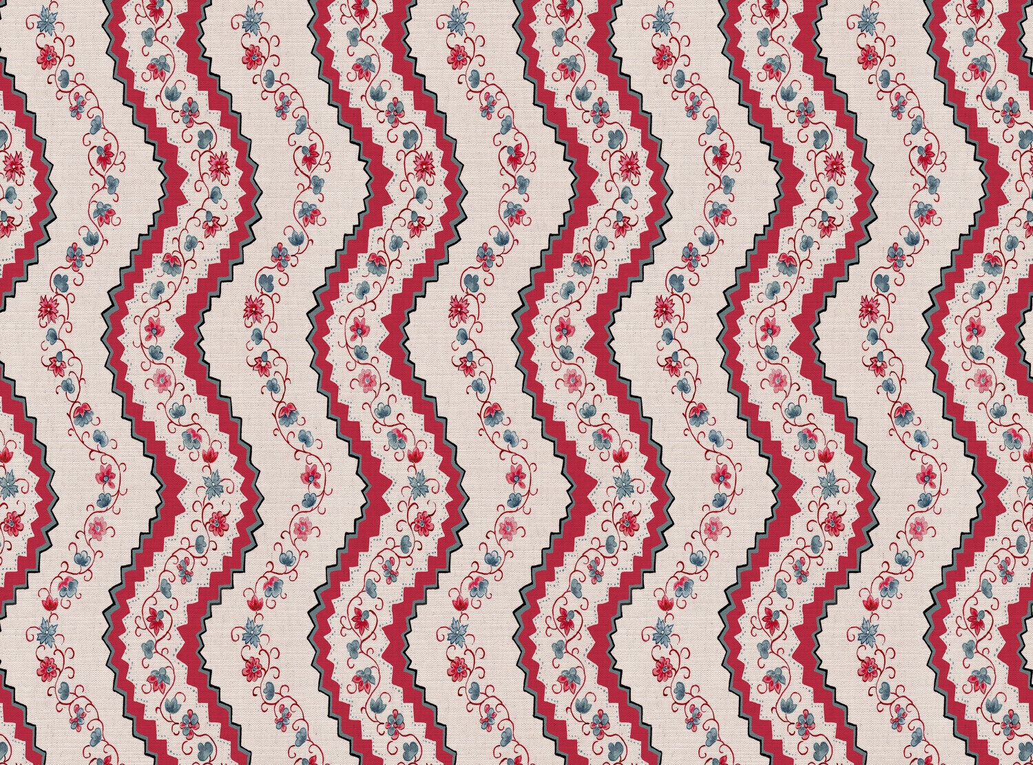 CW: Warm red blue and green | BASE: Mercia Linen