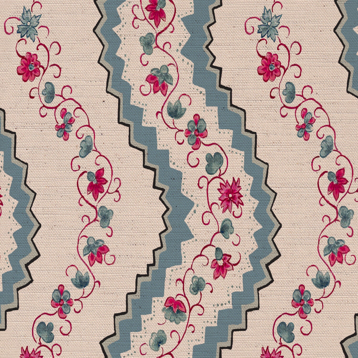 CW: Pinky red and grey blue | BASE: Natural Luxury Linen | HERO