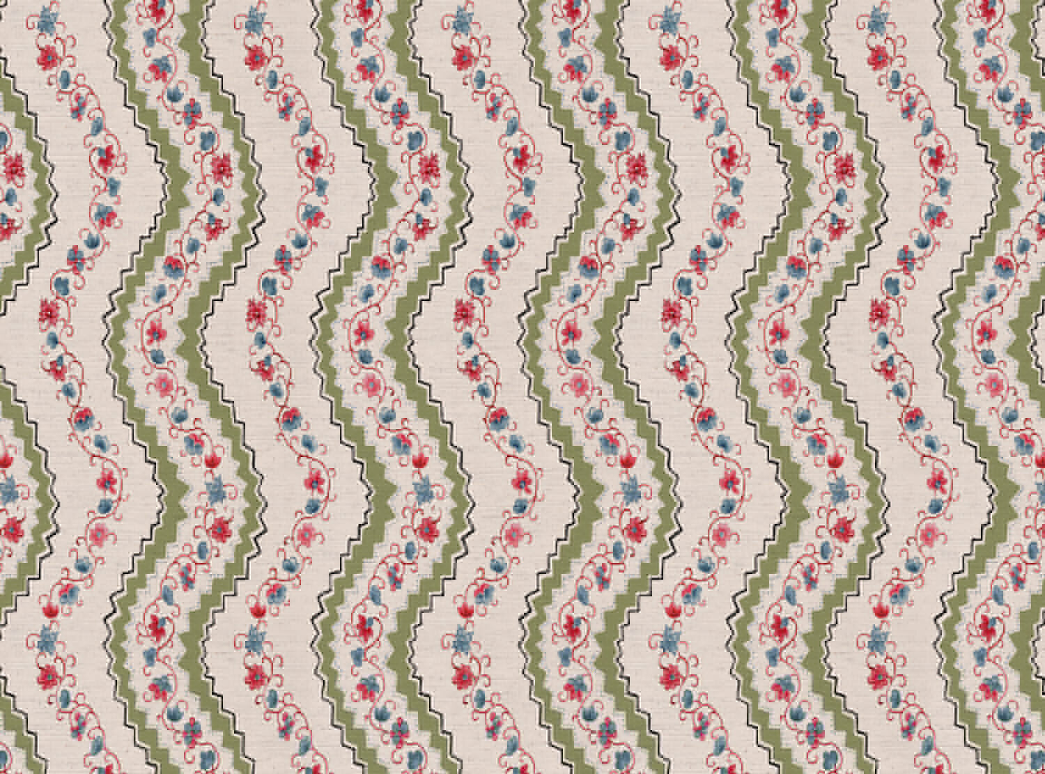 CW: Apple green red and blue | BASE: Natural Luxury Linen