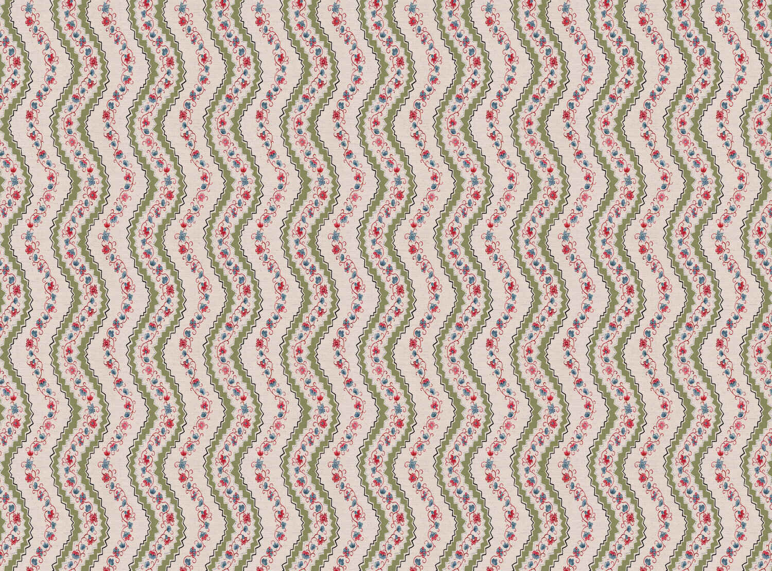 CW: Apple green red and blue | BASE: Natural Luxury Linen