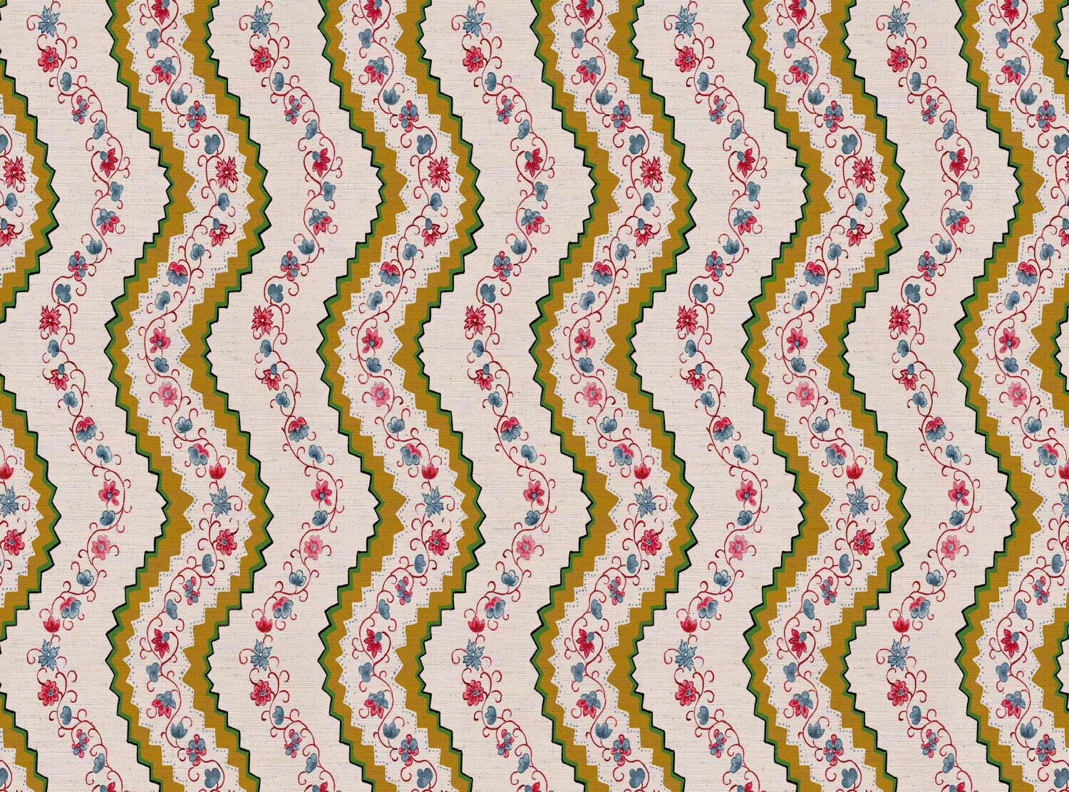 CW: Gold green red and blue | BASE: Natural Luxury Linen
