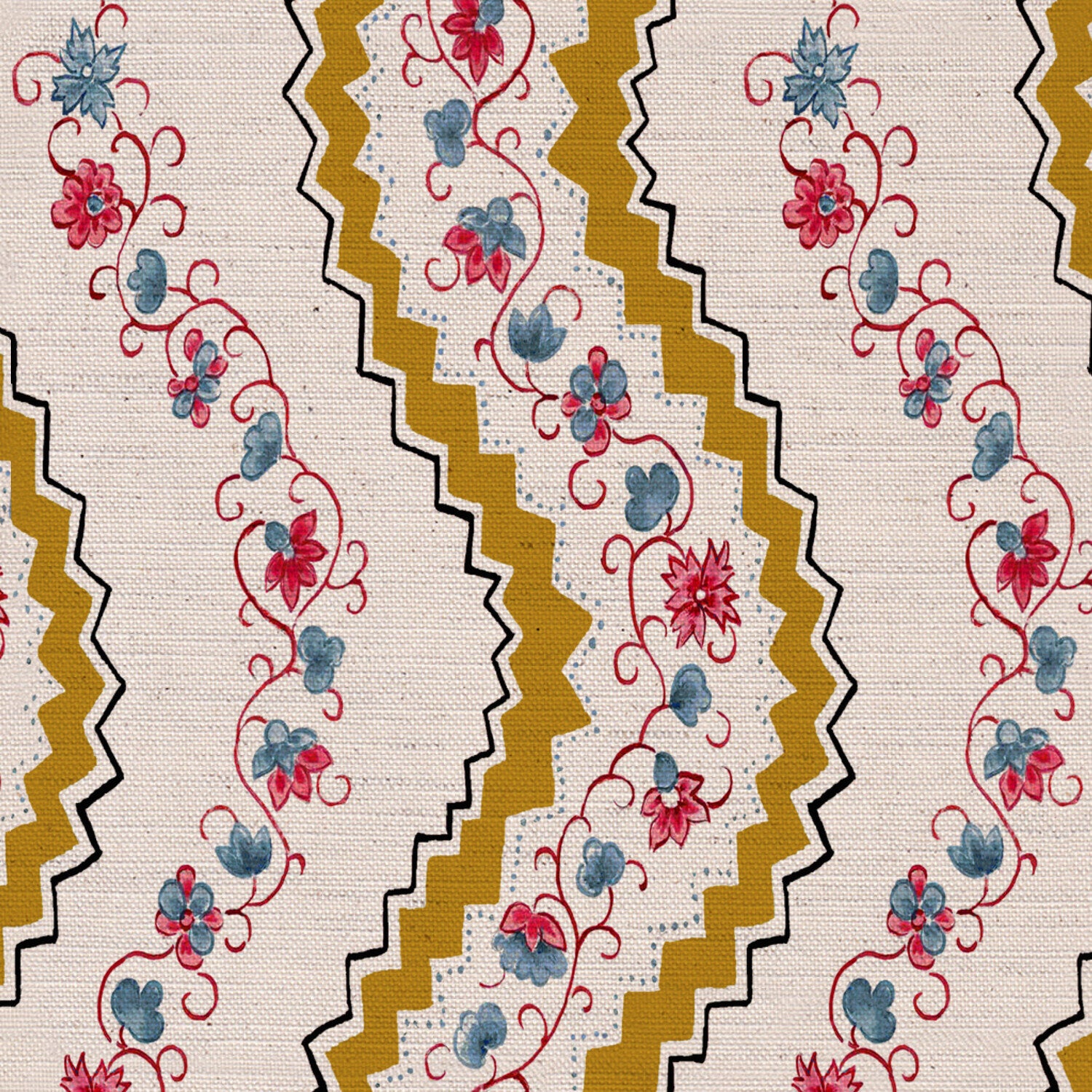 CW: Gold red and blue | BASE: Natural Luxury Linen | HERO