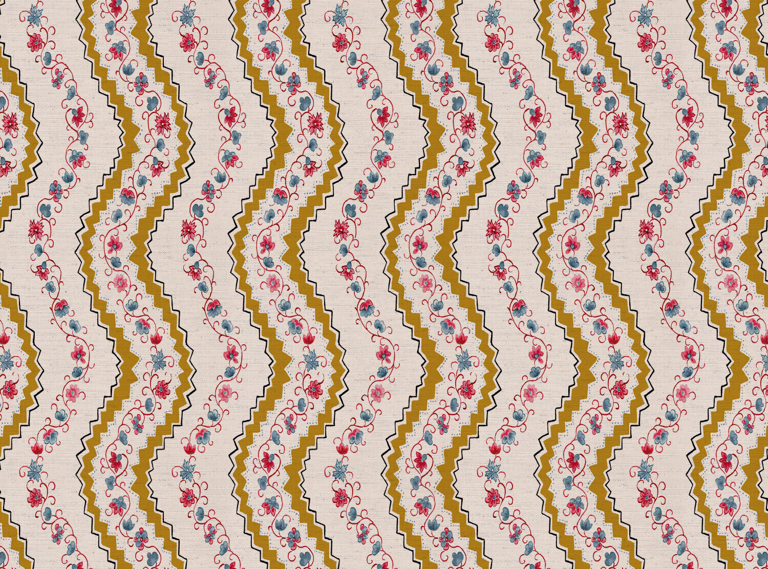 CW: Gold red and blue | BASE: Natural Luxury Linen