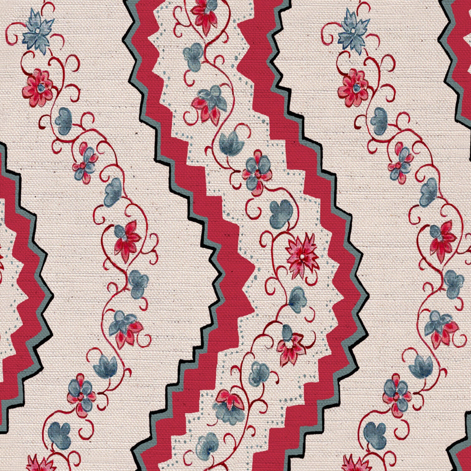 CW: Warm red blue and green | BASE: Natural Luxury Linen | HERO