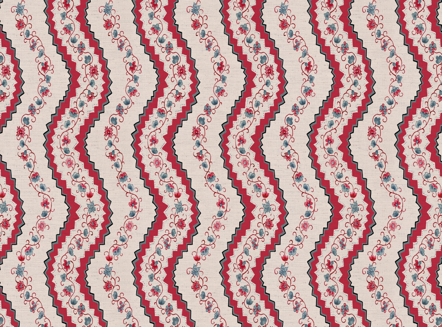 CW: Warm red blue and green | BASE: Natural Luxury Linen
