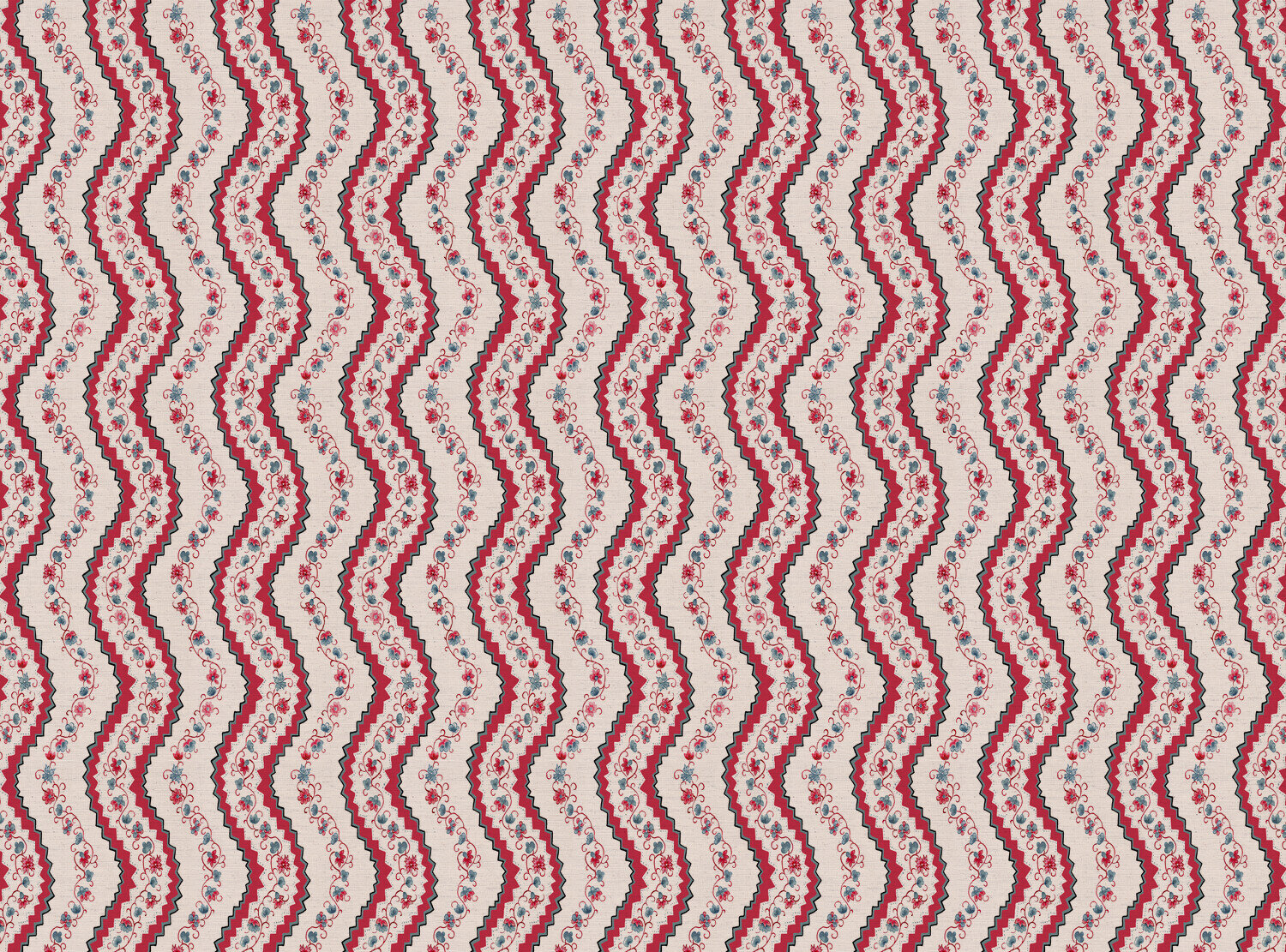 CW: Warm red blue and green | BASE: Natural Luxury Linen