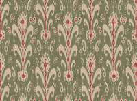 Sage green and red
