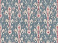 CW: Soft blue and pinky red | BASE: Natural Luxury Linen
