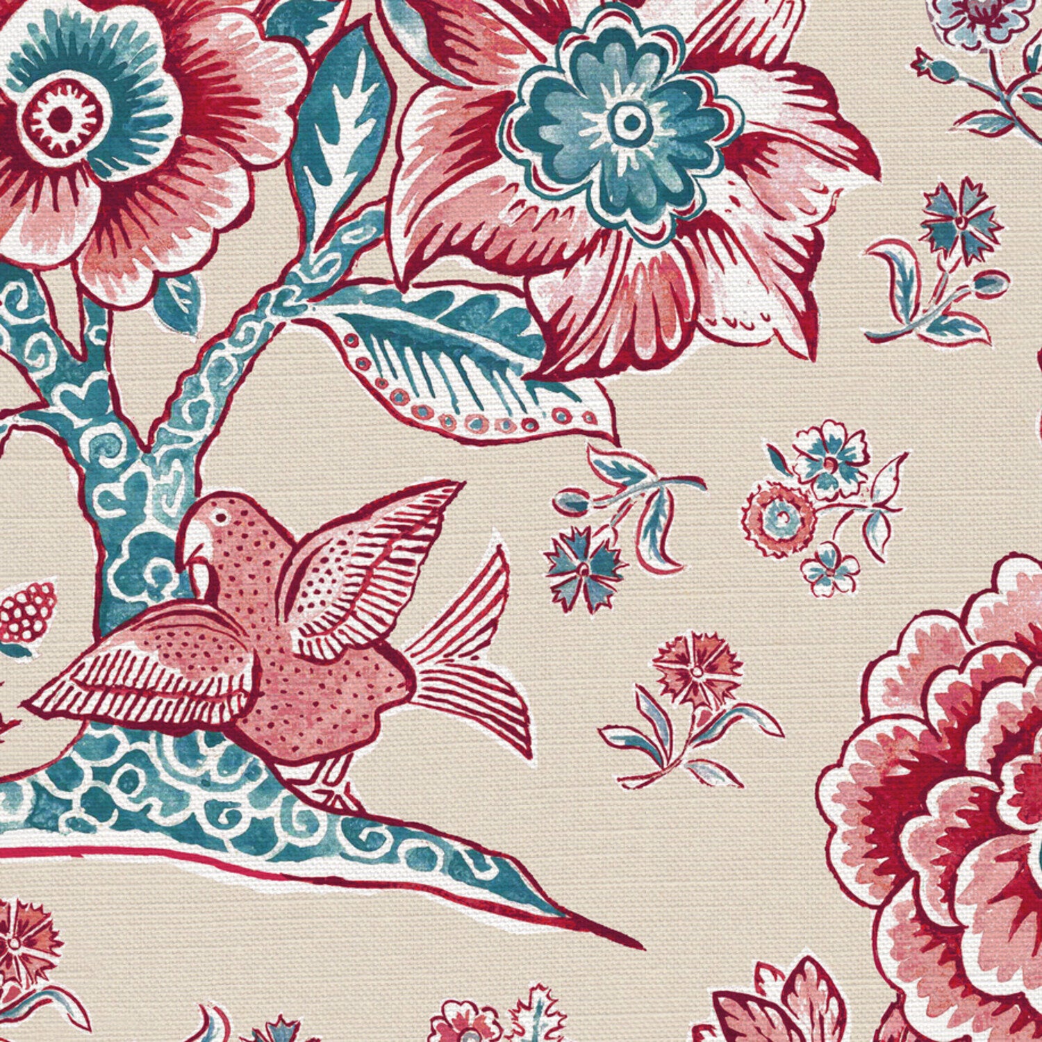 CW: Red and green blue cream ground | BASE: Luxury Linen | HERO