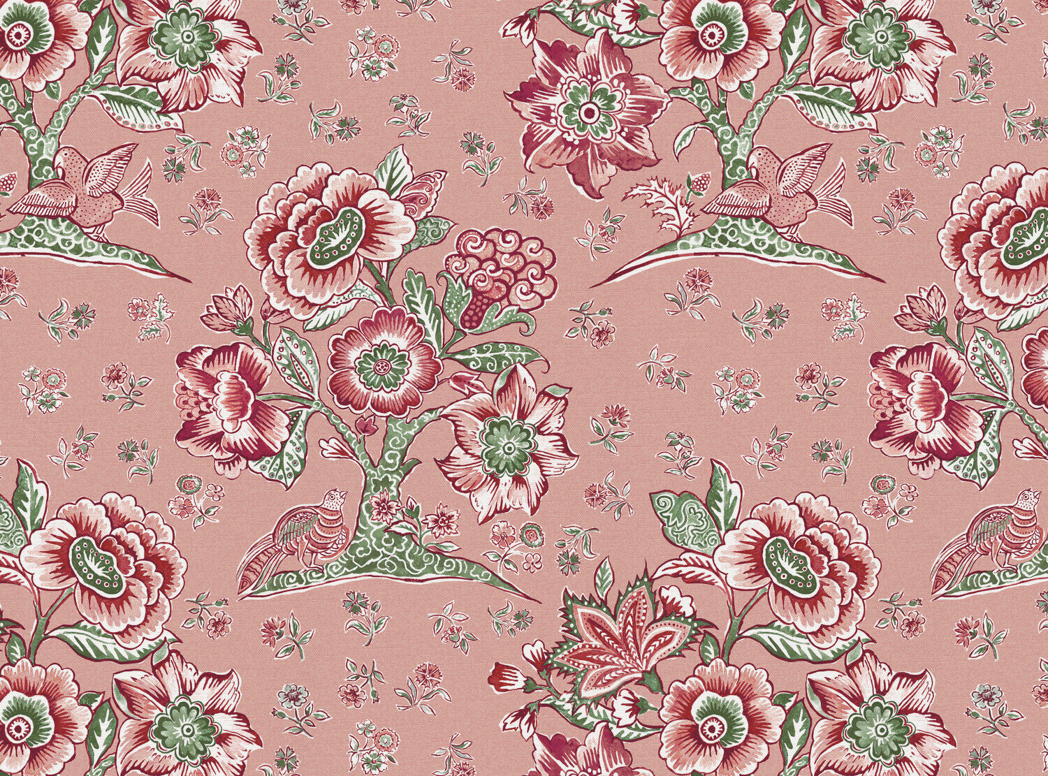 CW: Soft putty pink ground pink and green | BASE: Luxury Linen