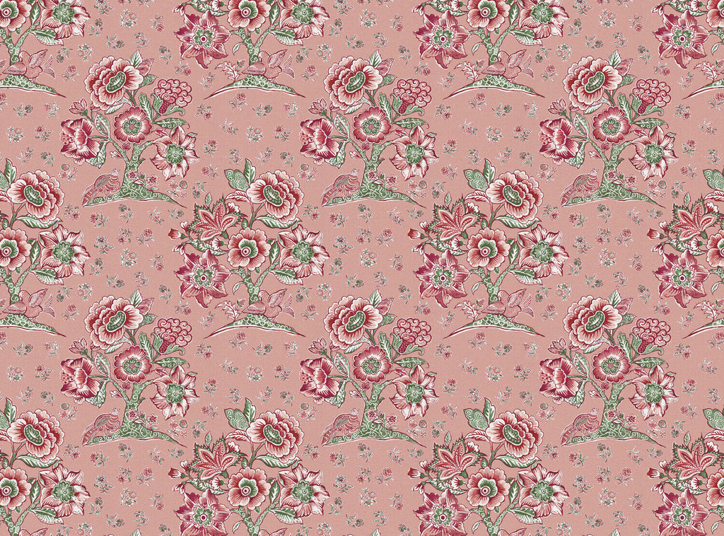 CW: Soft putty pink ground pink and green | BASE: Luxury Linen