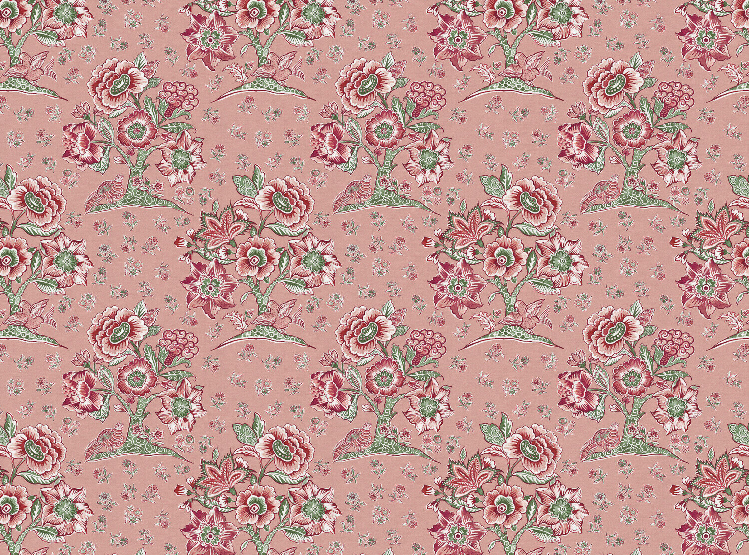CW: Soft putty pink ground pink and green | BASE: Luxury Linen