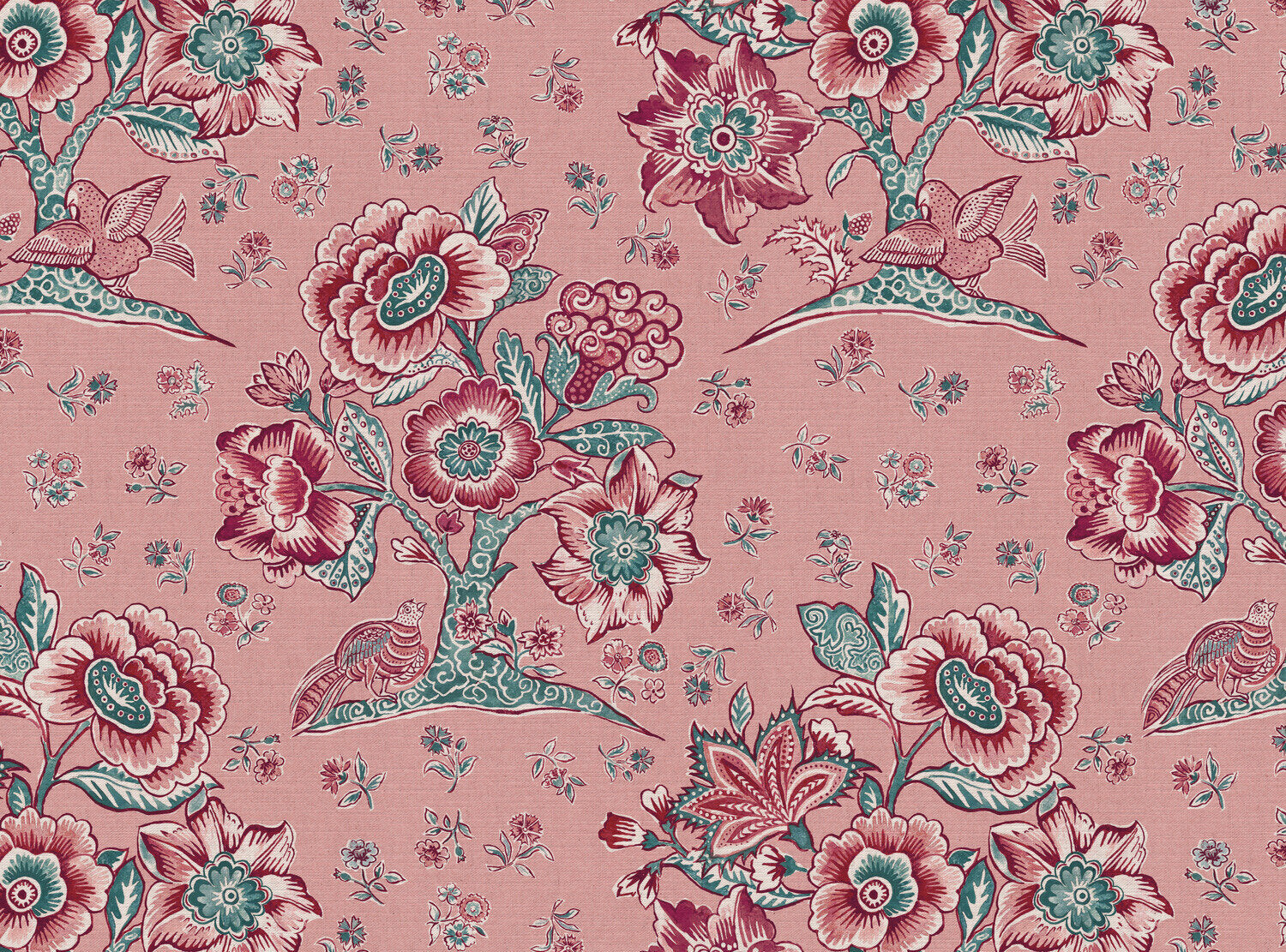 CW: Soft pink ground damson and green blue | BASE: Mercia Linen