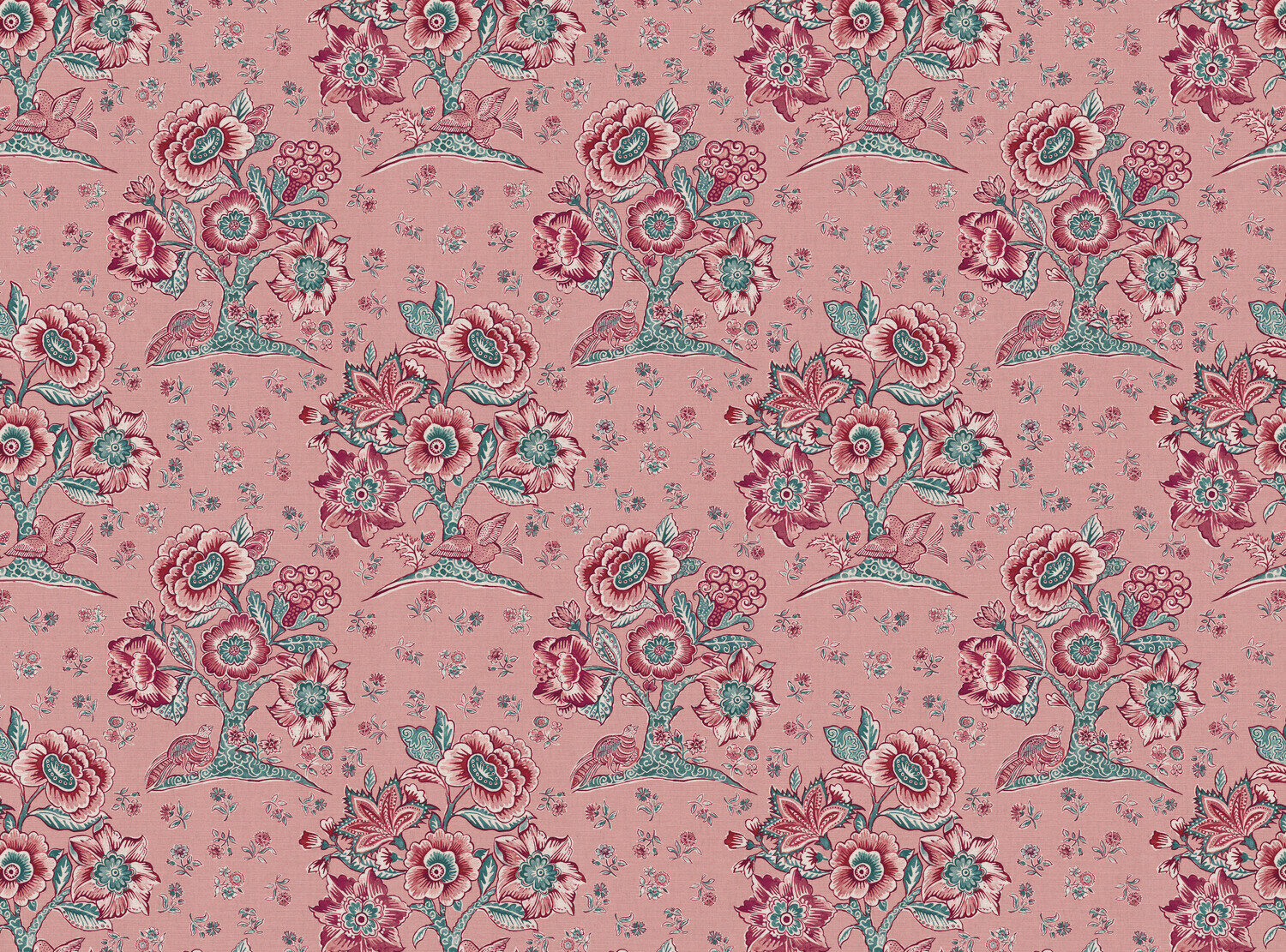 CW: Soft pink ground damson and green blue | BASE: Mercia Linen