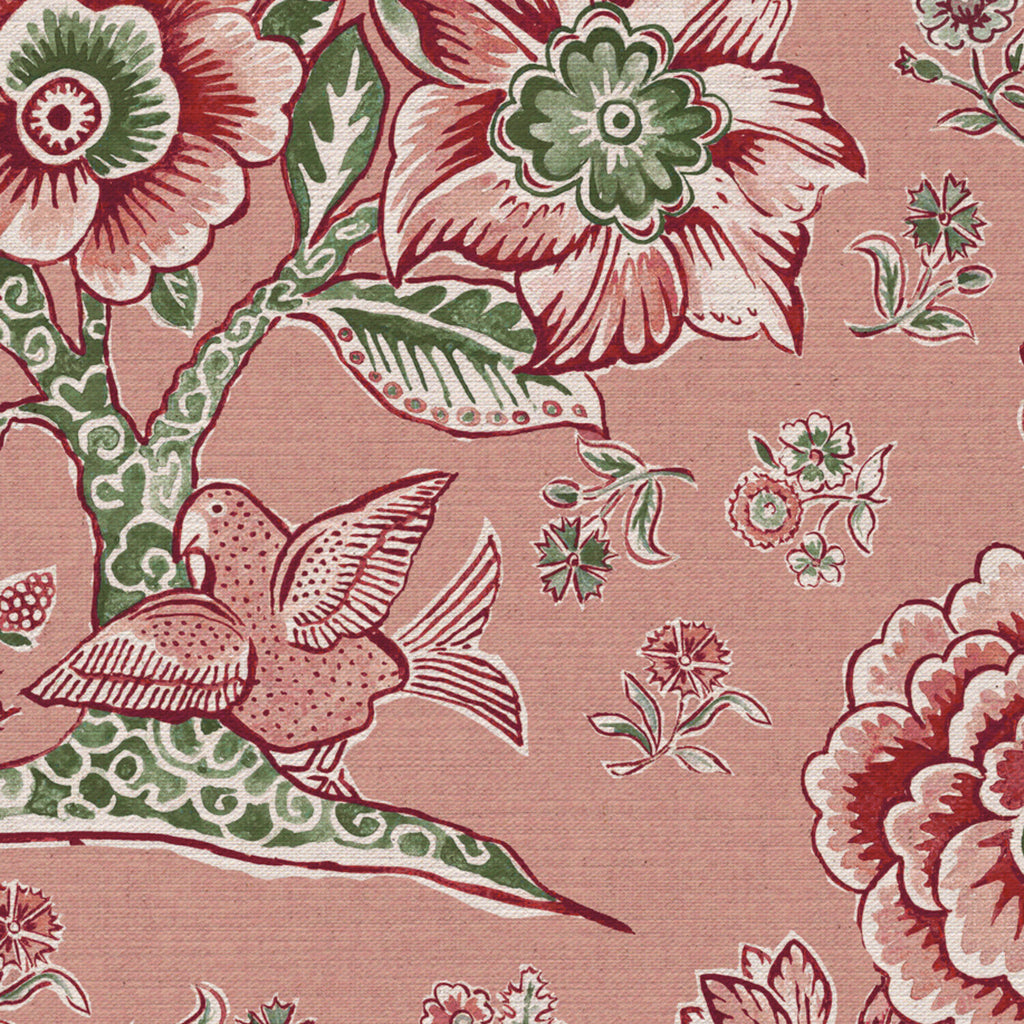 CW: Soft putty pink ground pink and green | BASE: Mercia Linen | HERO
