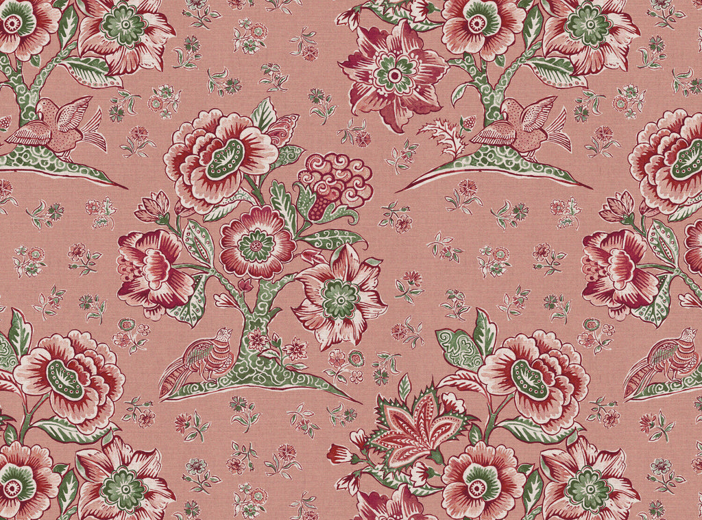 CW: Soft putty pink ground pink and green | BASE: Mercia Linen