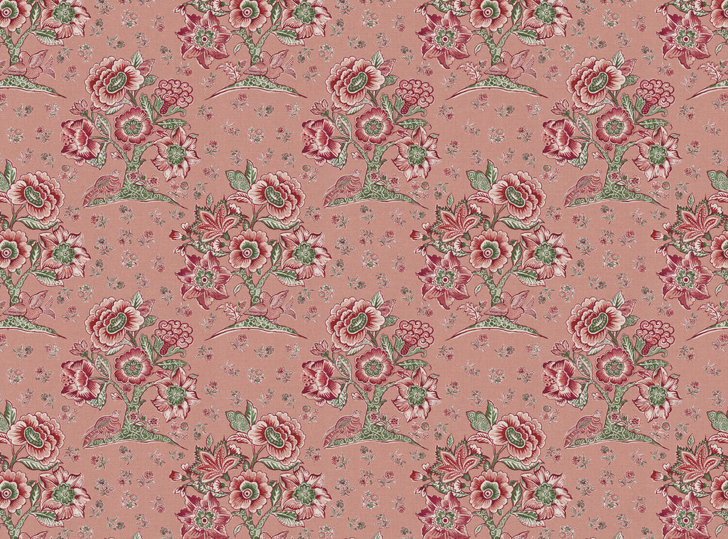 CW: Soft putty pink ground pink and green | BASE: Mercia Linen