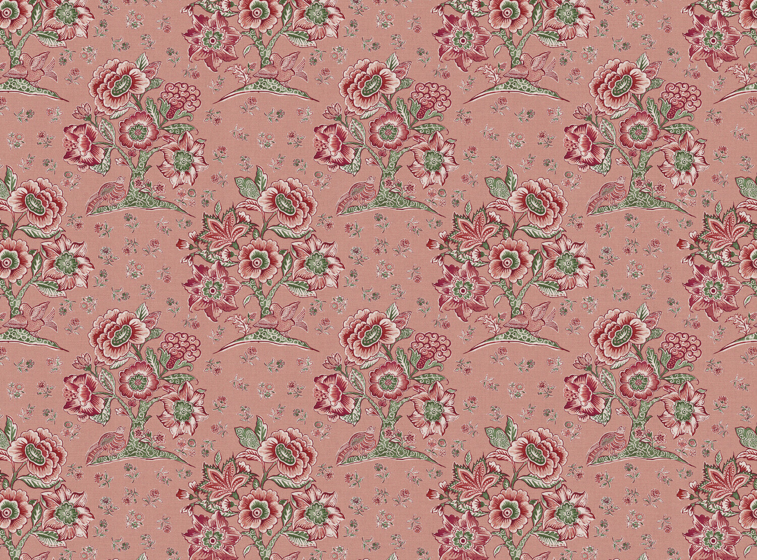 CW: Soft putty pink ground pink and green | BASE: Mercia Linen