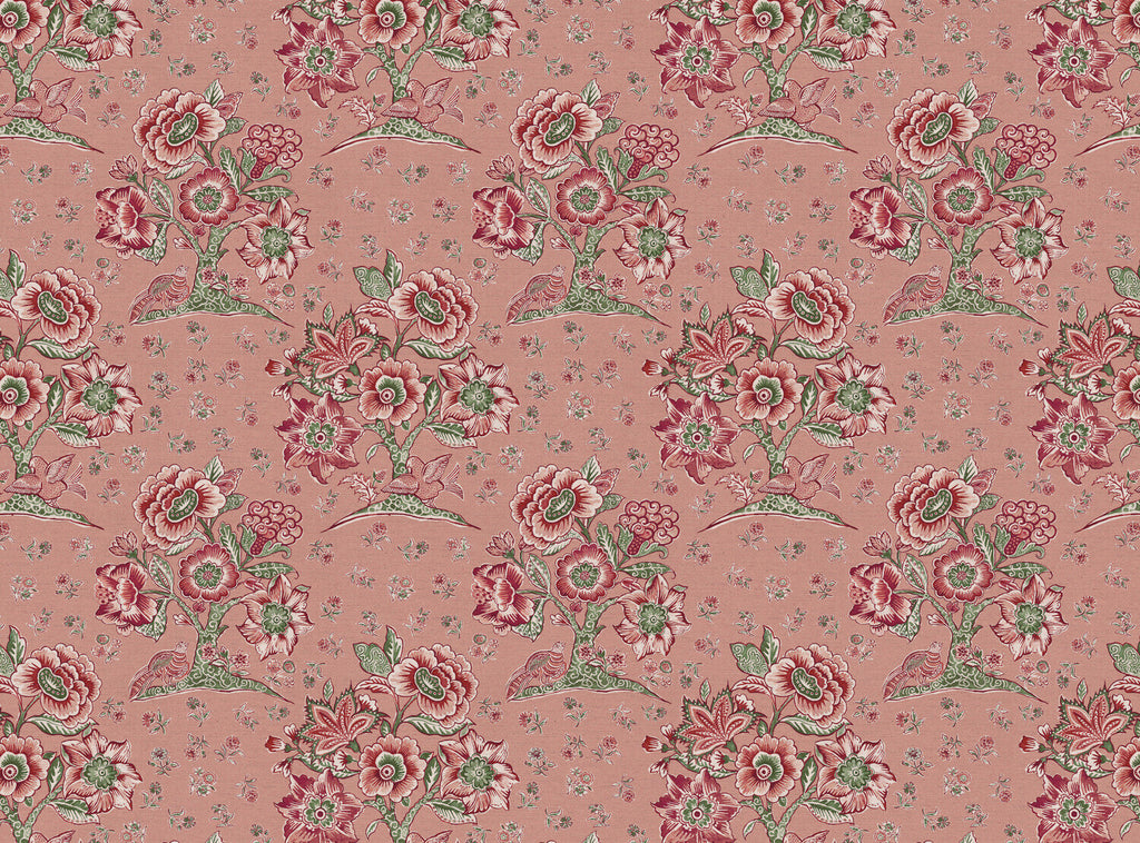 CW: Soft putty pink ground pink and green | BASE: Natural Luxury Linen