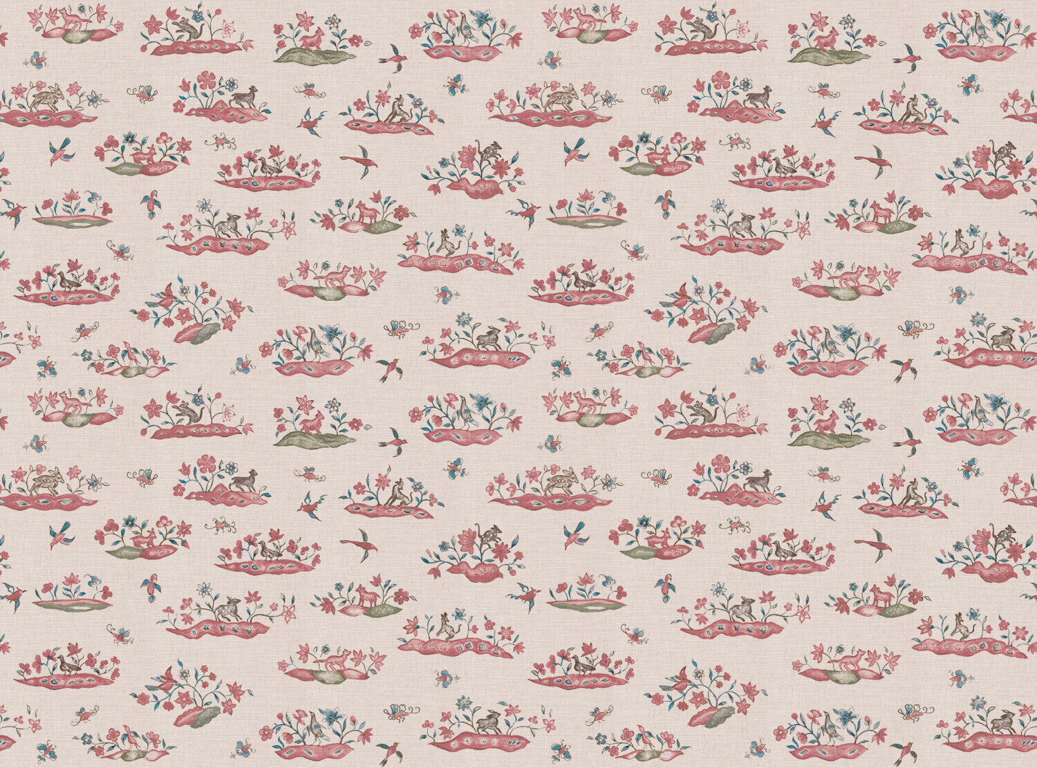 CW: Soft red pink and blue | BASE: Mercia Linen