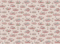 Soft red pink and blue