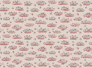 Soft red pink and blue