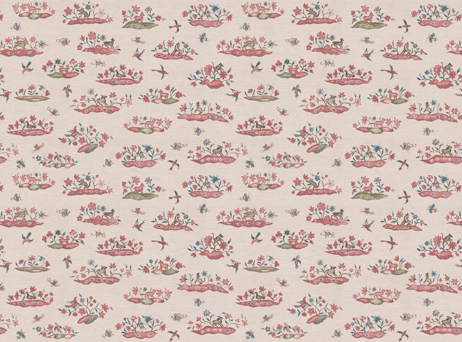 CW: Soft red pink and blue | BASE: Natural Luxury Linen