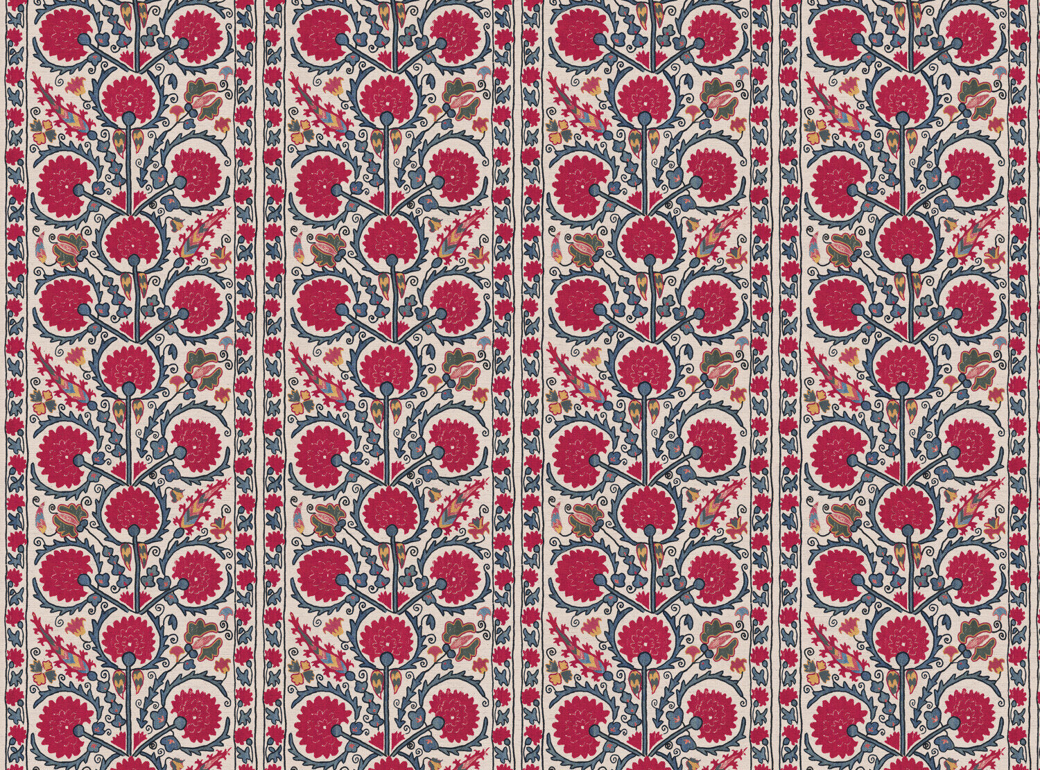 CW: Red blue and green | BASE: Natural Luxury Linen