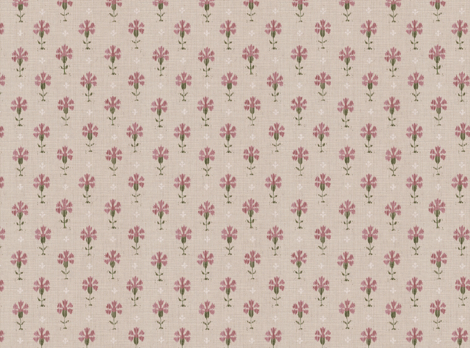 Carnation Ikat Fabric