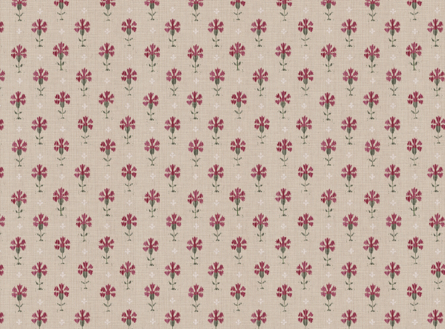 Carnation Ikat Fabric