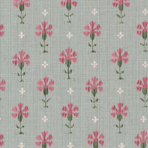 Soft pink and green with green blue ground