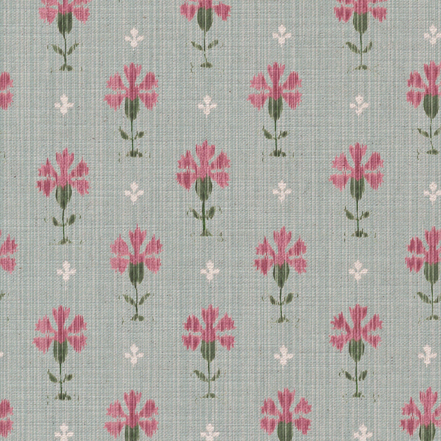 Carnation Ikat Fabric