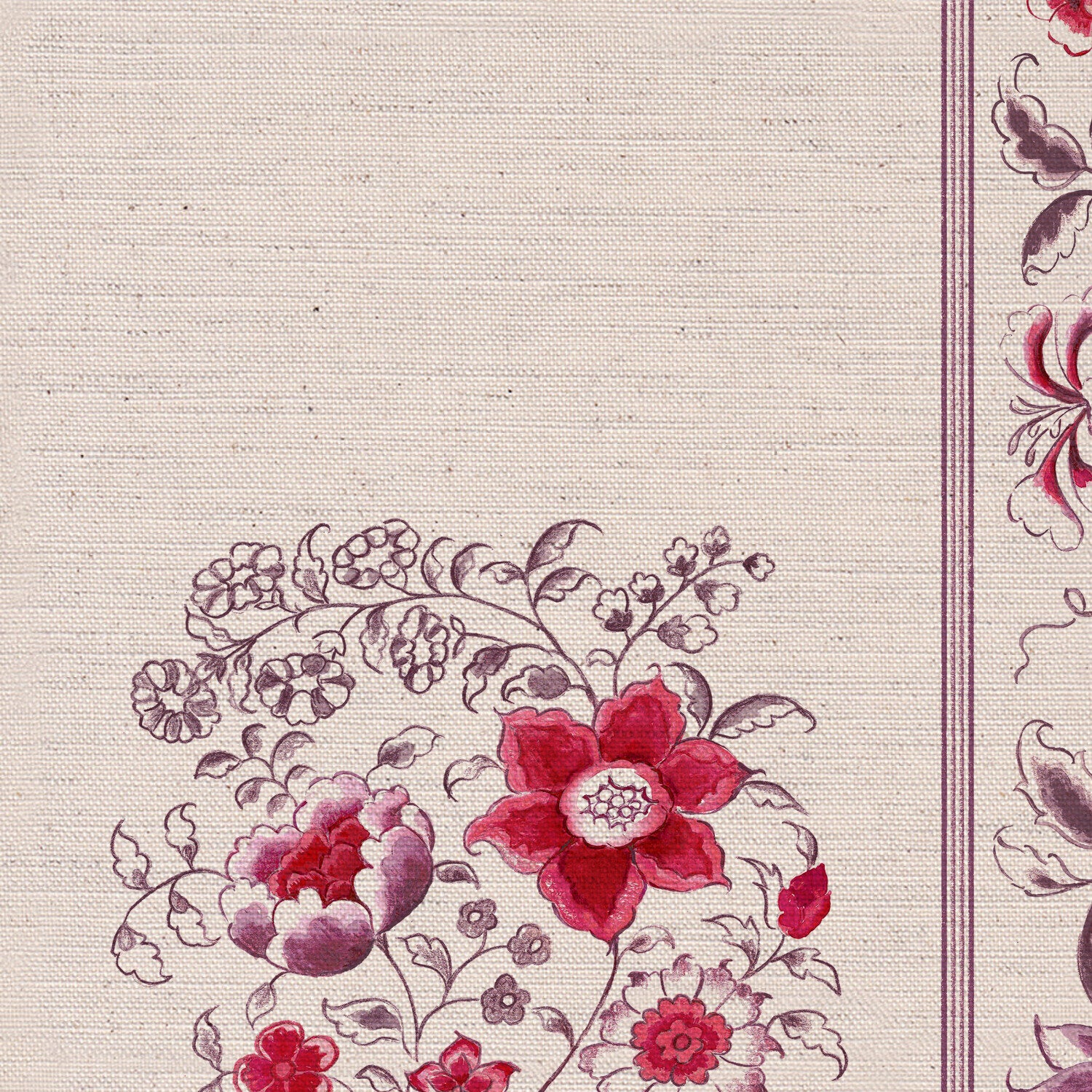 CW: Red and purple | BASE: Natural Luxury Linen | HERO