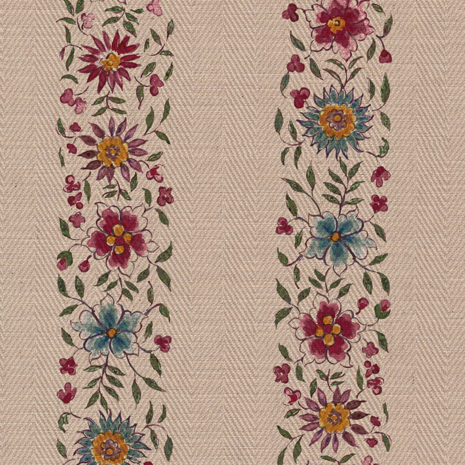 CW: Simple damson and sage with texture | BASE: Mercia Linen | HERO