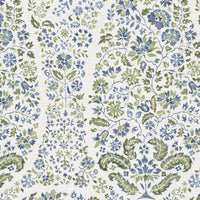 Soft cornflower blue and green