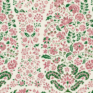 Soft pink and racing green