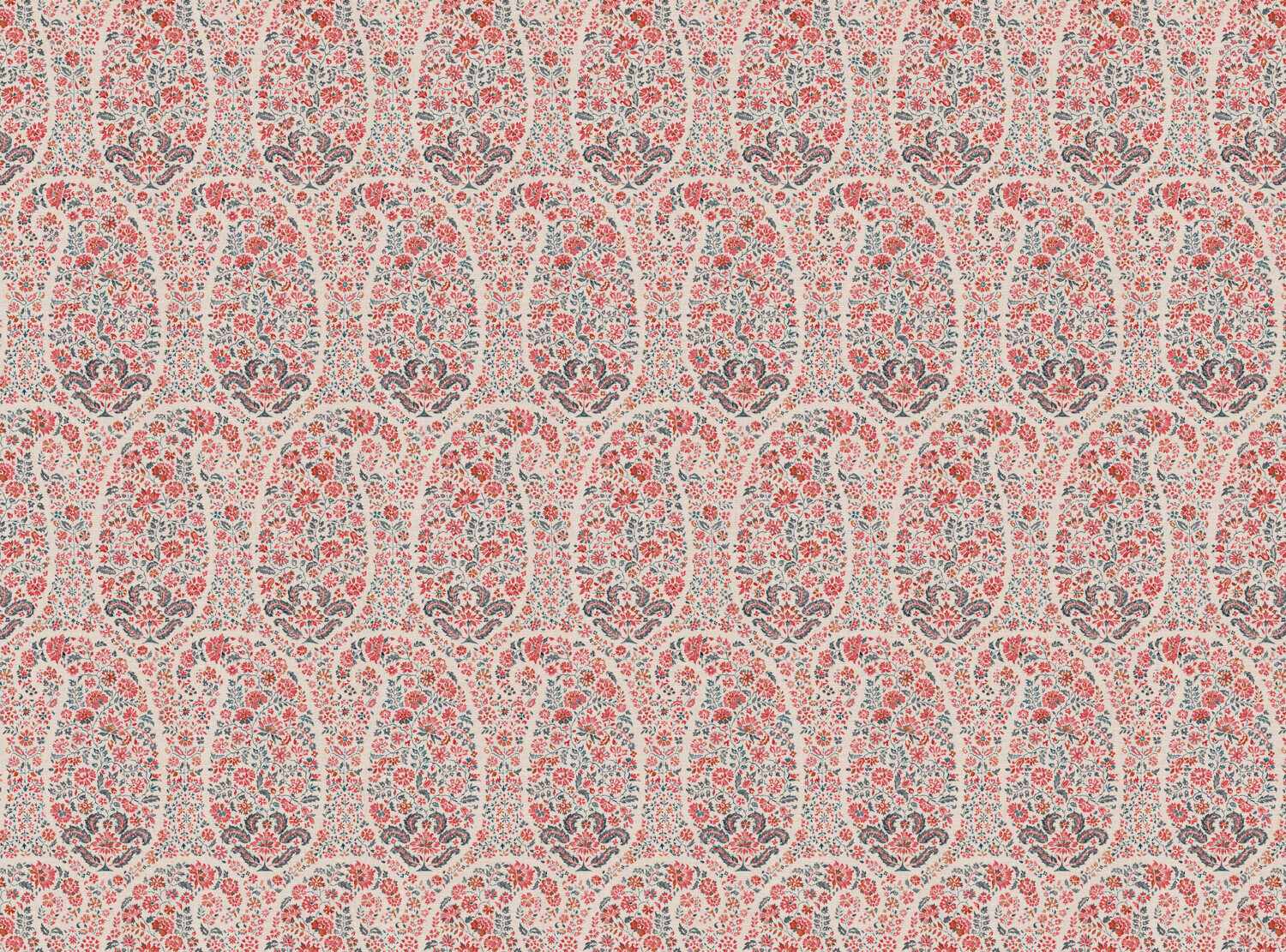 CW: Coral and grey blue | BASE: Mercia Linen