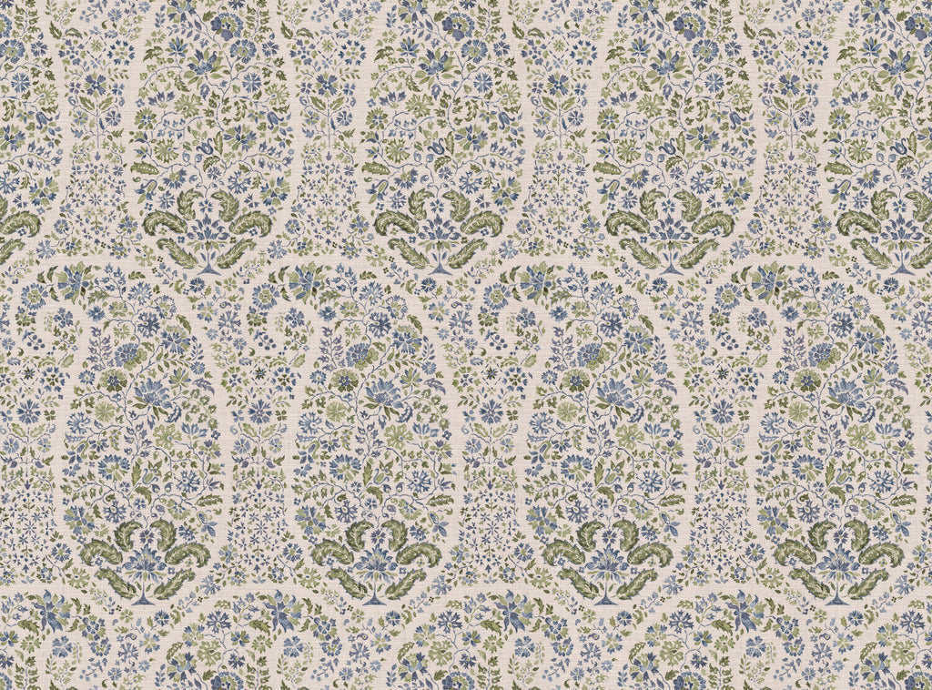 CW: Soft cornflower blue and green | BASE: Mercia Linen