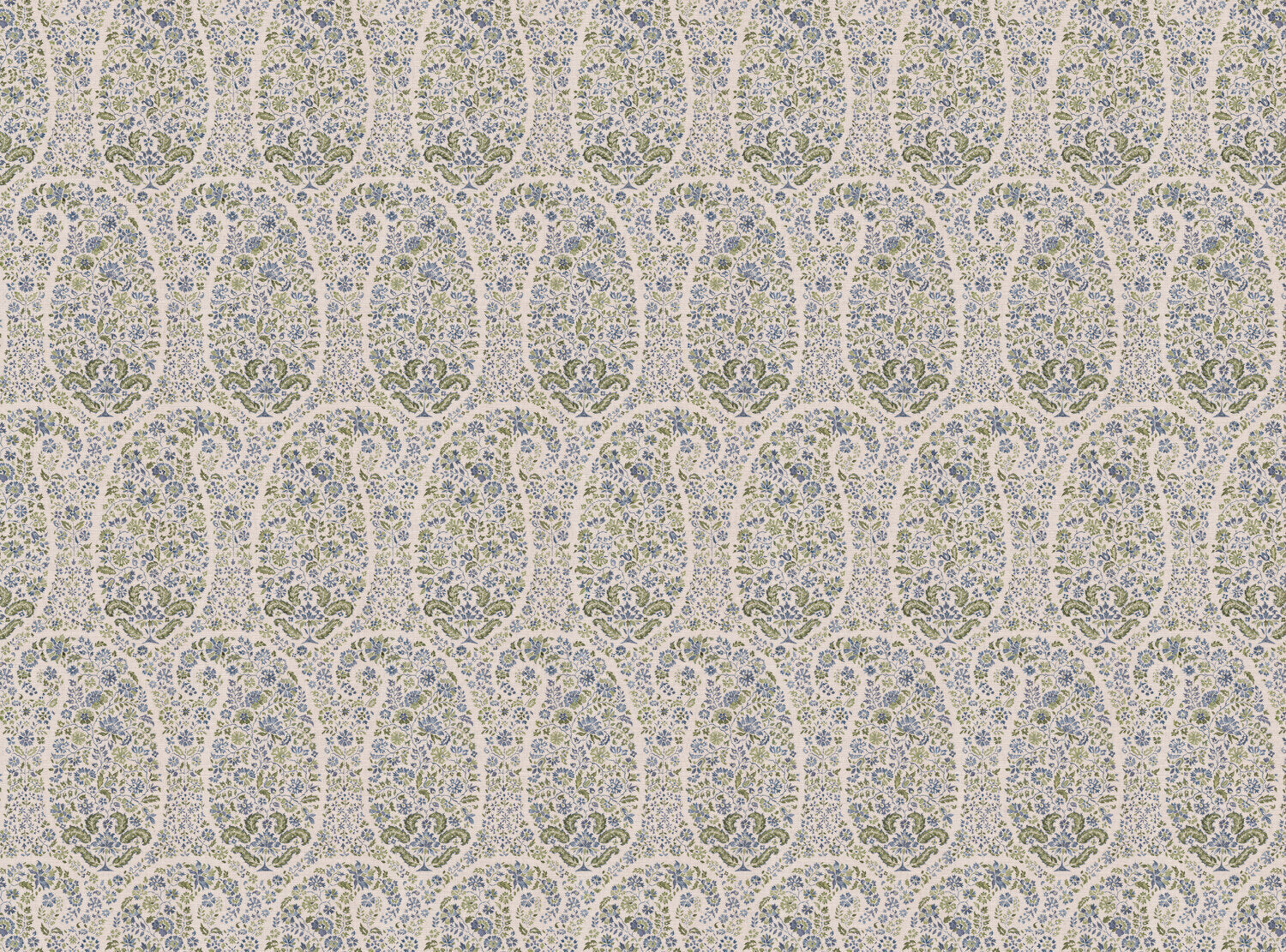 CW: Soft cornflower blue and green | BASE: Mercia Linen