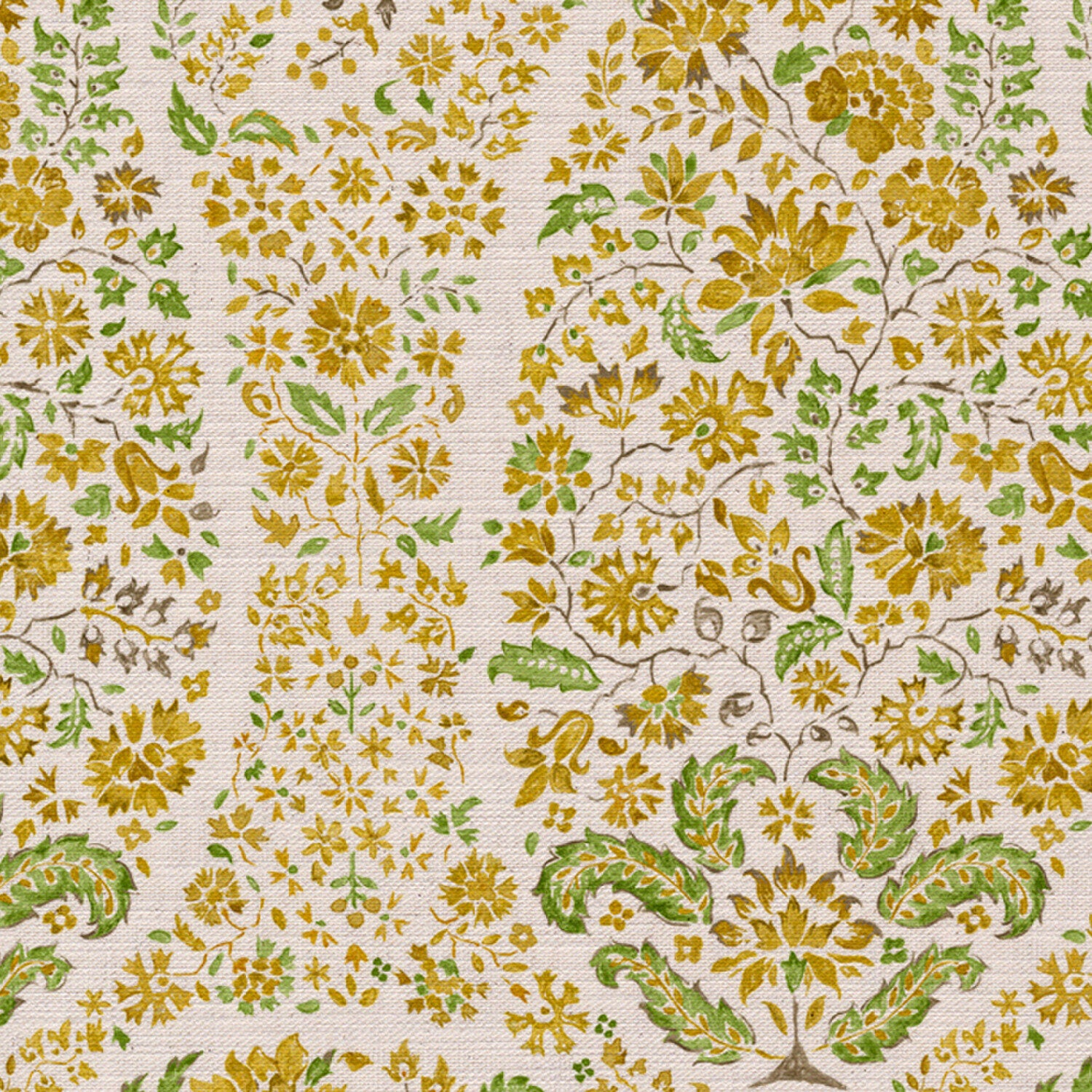 CW: Yellow green white ground | BASE: Mercia Linen | HERO