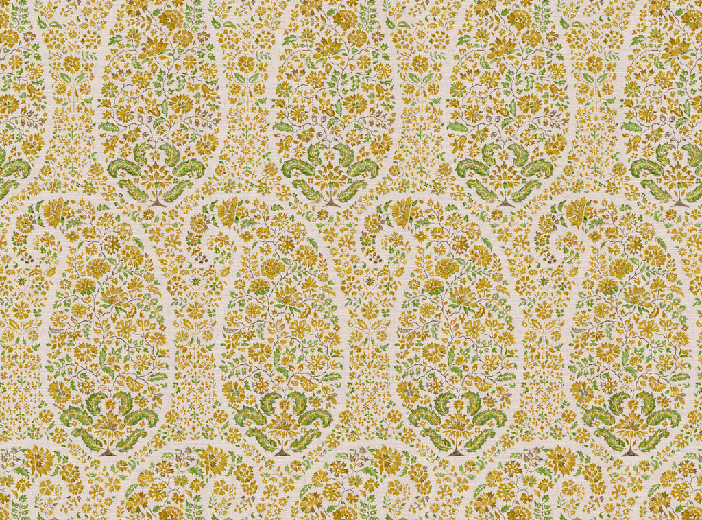 CW: Yellow green white ground | BASE: Mercia Linen