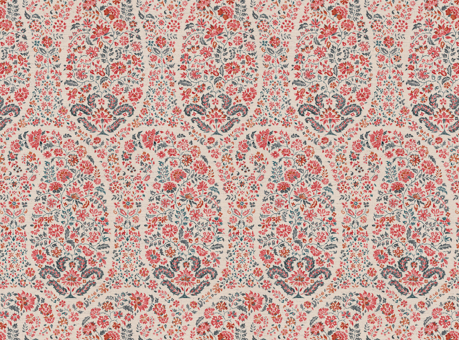 CW: Coral and grey blue | BASE: Natural Luxury Linen