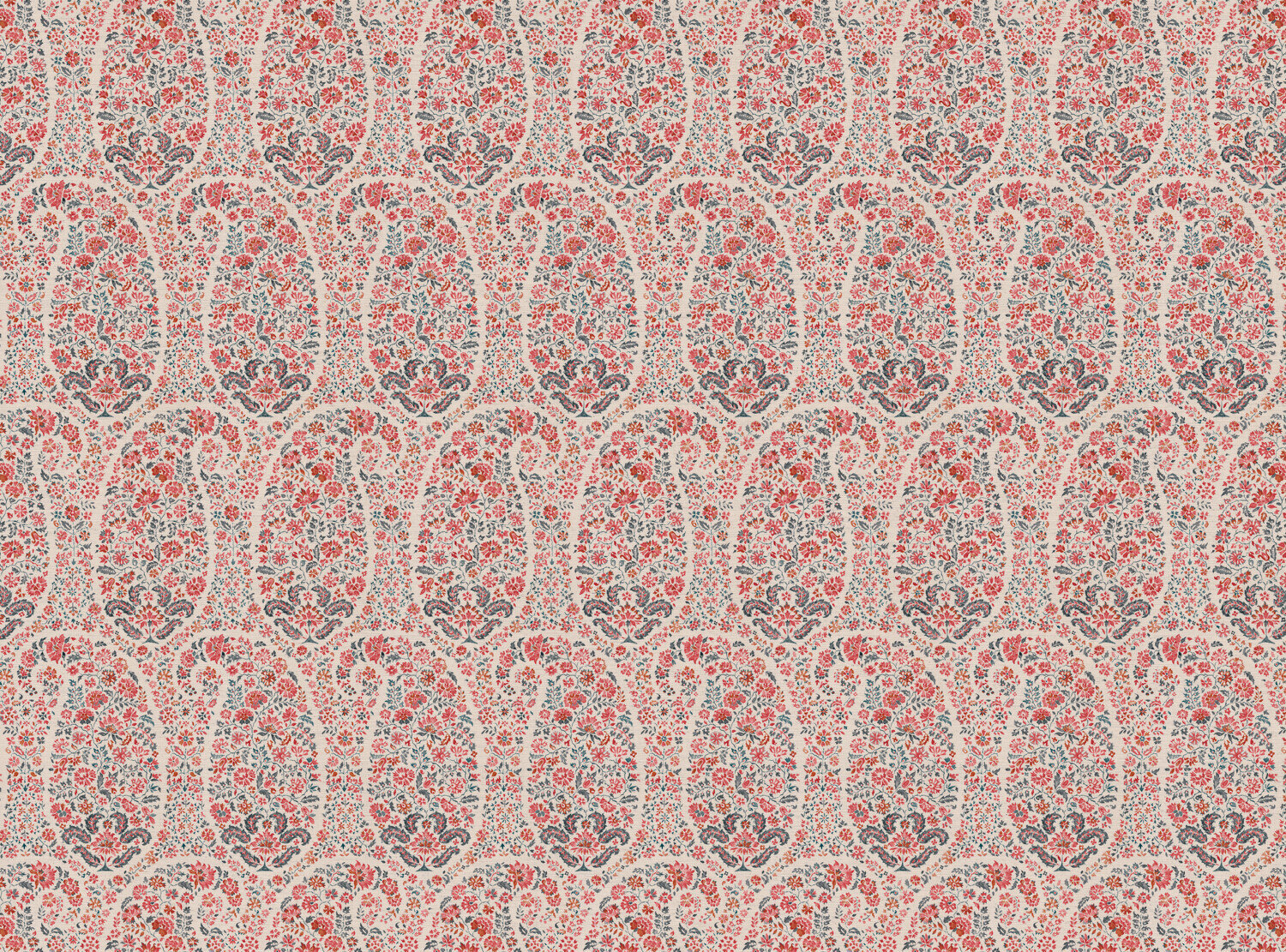 CW: Coral and grey blue | BASE: Natural Luxury Linen