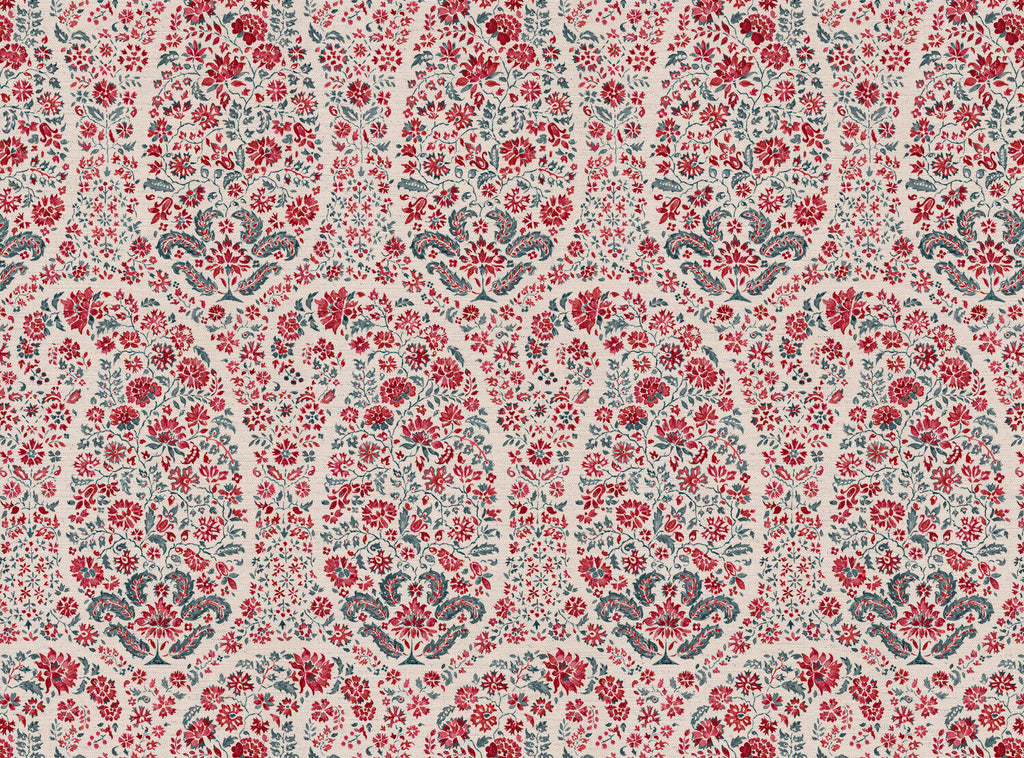 CW: Red and grey blue | BASE: Natural Luxury Linen