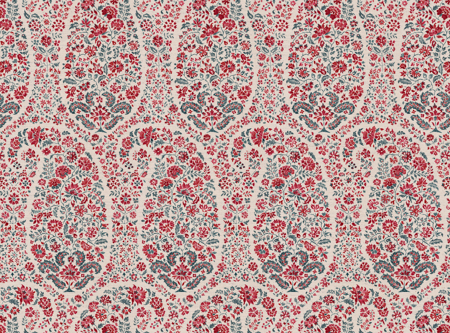 CW: Red and grey blue | BASE: Natural Luxury Linen