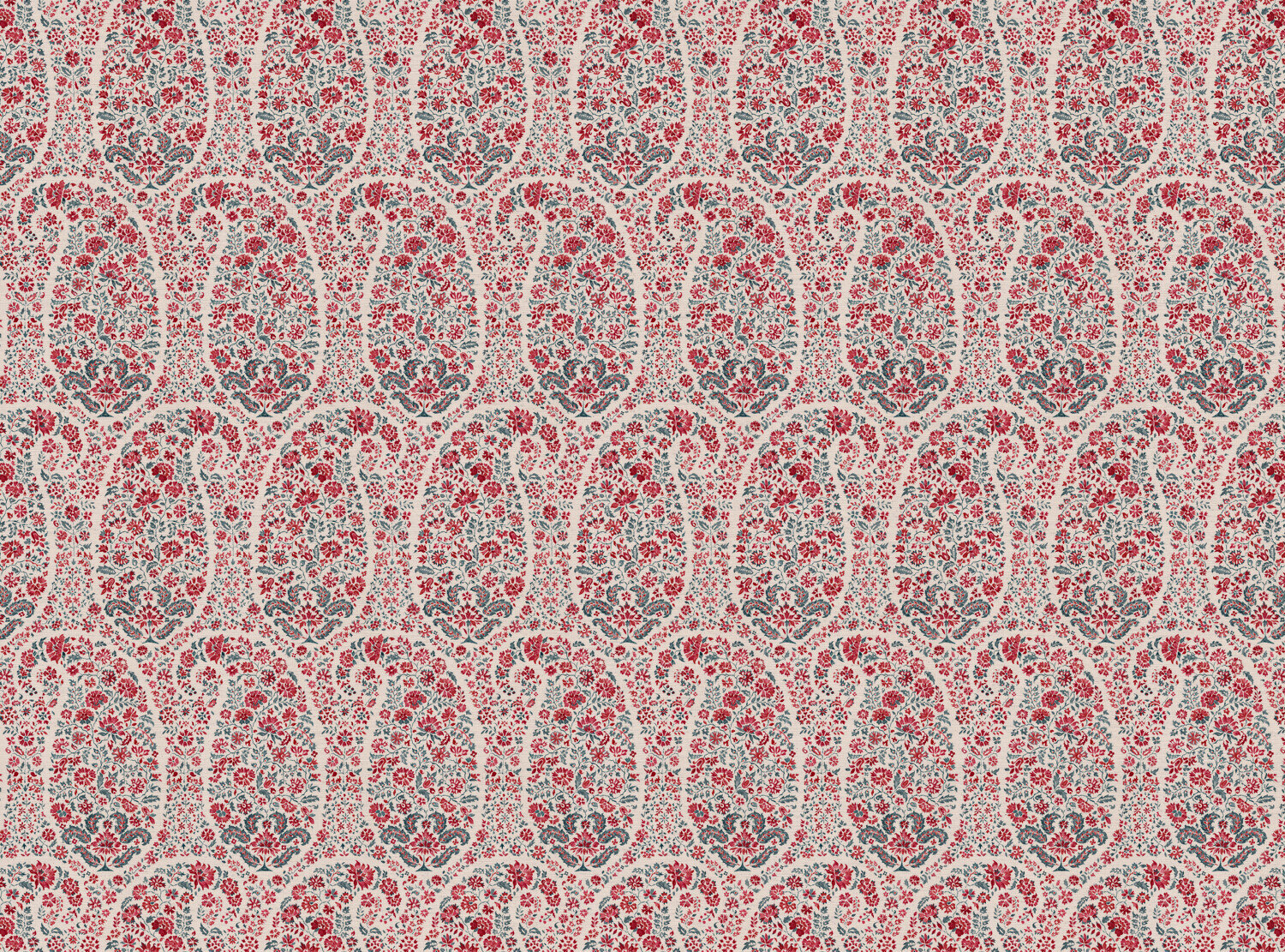 CW: Red and grey blue | BASE: Natural Luxury Linen